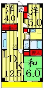 ドエル葛飾【4階】の間取り