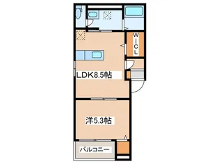 ヴィラ リヴァージュ【1階】の間取り
