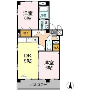 プランドール南【2階】の間取り