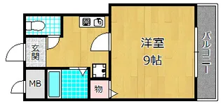 プランドール牧野駅前【4階】の間取り