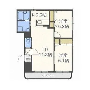第26大光ハイツ【2階】の間取り