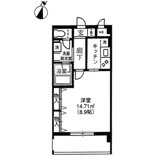 ベルフォンテ弦巻【2階】の間取り