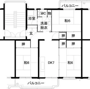 壱岐80棟【2階】の間取り