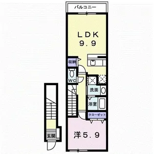 トルドニード【2階】の間取り
