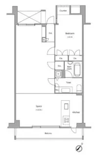 レジディア北新宿【2階】の間取り