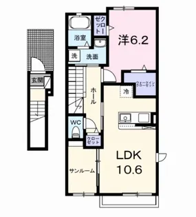 ミナ タウン【2階】の間取り