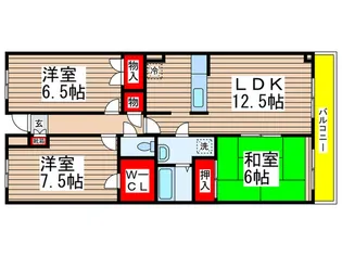 検見川ハイツ2【2階】の間取り