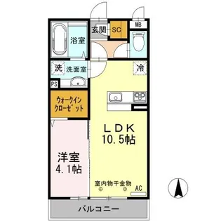 グランコンフォートB【2階】の間取り