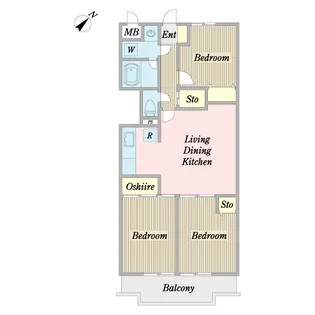 プロシード行徳【4階】の間取り