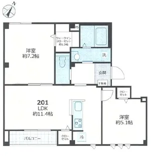 プラム フォレスト ネクスト【2階】の間取り