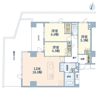 ザ・ライオンズ大岡山【1階】の間取り