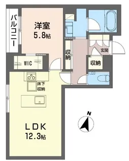 ドミール旗の台【1階】の間取り