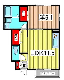 ハイツブエイ【1階】の間取り