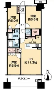 ウエストレジデンス大崎【2階】の間取り