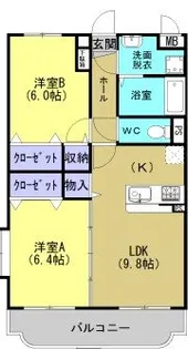 グリーンヒルズ【5階】の間取り