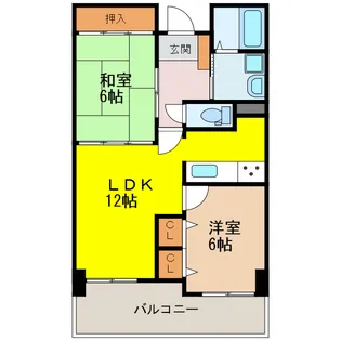 サーパス佐賀唐人町【9階】の間取り