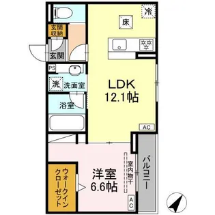 Dcrest新川N【1階】の間取り
