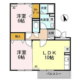 アベニール・クレア【1階】の間取り
