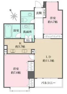 プレステージ祐天寺【3階】の間取り