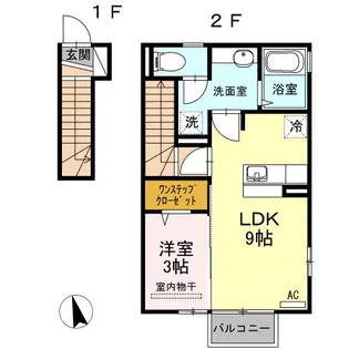 ル・ドミールならは【2階】の間取り