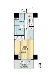 レジデンシャルステート白金【5階】の間取り