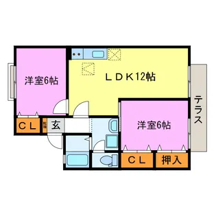 アグリンビレッジ【1階】の間取り