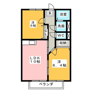 ソフィア八田 B棟【2階】の間取り