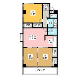 メゾン松月【2階】の間取り
