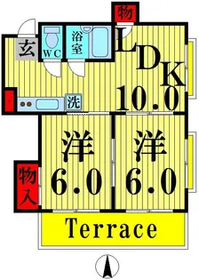 ユニバーサルマンション【1階】の間取り