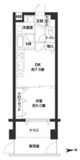 カスタリア自由が丘【1階】の間取り