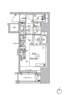 RELUXIA品川西大井【10階】の間取り