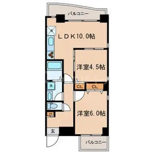 浅草寺相馬参番館【6階】の間取り