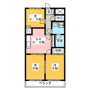 ウィズハピネス【1階】の間取り