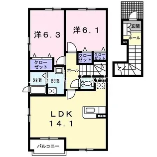 シトラスガーデンA【2階】の間取り