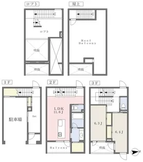 ネオラ レイ マテリア【1階】の間取り
