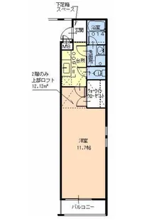 フジパレス津久野III番館【1階】の間取り