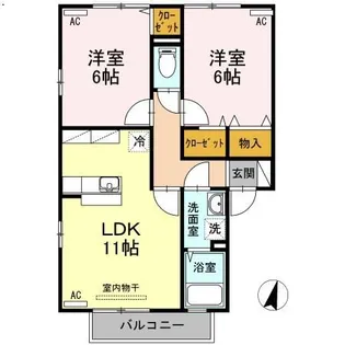 エーデルハイム I棟【2階】の間取り