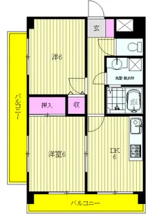 菊野台KYハイツ【2階】の間取り