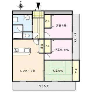パティオ七夕【4階】の間取り