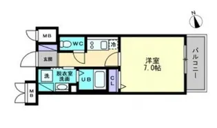 アルファレガロ大橋【8階】の間取り