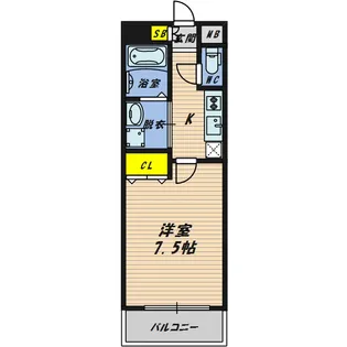 ナンバプレミアムグレース【2階】の間取り