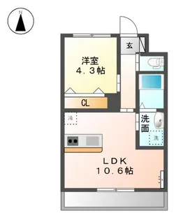 ユイット茅ヶ崎【1階】の間取り