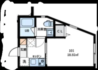EXENTIA-NISHIARAI【1階】の間取り