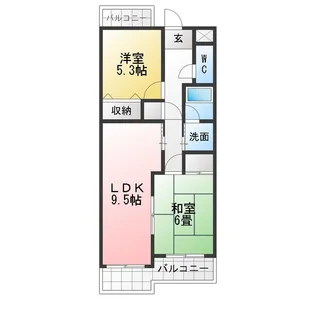 ポヌール香貫【3階】の間取り