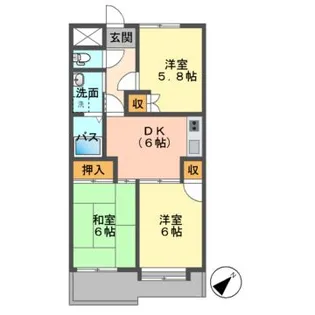 レジデンスマサノ1【5階】の間取り
