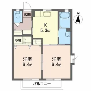 フレア中野III【1階】の間取り