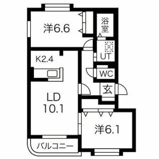 グランデール壱番館【3階】の間取り