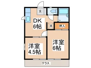 メゾンウィスタリア【1階】の間取り