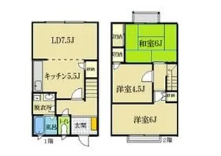 おゆみ野ガーデンハイツ【1階】の間取り