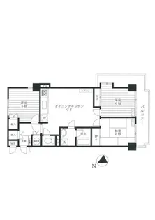 ライオンズマンション白山【12階】の間取り